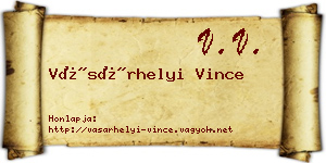 Vásárhelyi Vince névjegykártya