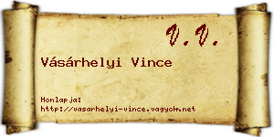 Vásárhelyi Vince névjegykártya